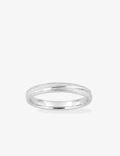 Alliance fantaisie confort or blanc 750 ‰ - Mariage