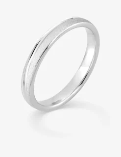 Alliance fantaisie confort or blanc 750 ‰ - Mariage