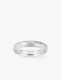 Alliance fantaisie confort en or blanc 750 ‰ - Mariage