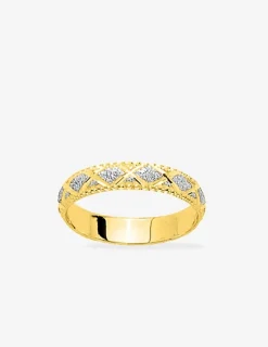 Alliance fantaisie en or jaune 750 ‰ et rhodium SO OR