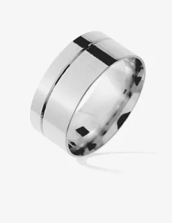 Alliance fantaisie en or blanc 750 ‰, 8 mm SO OR