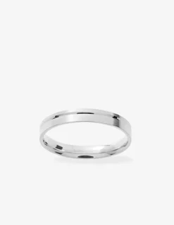 Alliance fantaisie en or blanc 750 ‰ sans motif SO OR