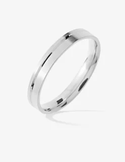 Alliance fantaisie en or blanc 750 ‰ sans motif SO OR