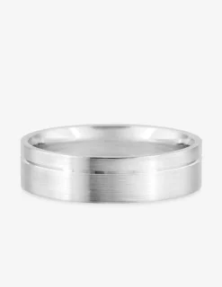 Alliance fantaisie en or blanc 750 ‰, 5 mm SO OR