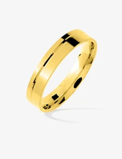 Alliance fantaisie en or jaune 750 ‰, 4 mm SO OR