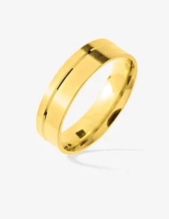 Alliance fantaisie en or jaune 750 ‰, 5 mm SO OR