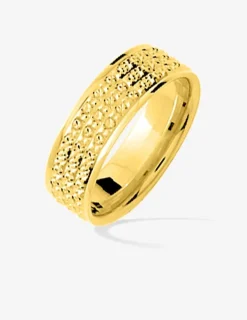 Alliance fantaisie en or jaune 750 ‰ - Mariage