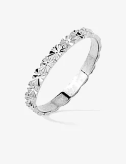 Alliance fantaisie fleur argent rhodié 925 ‰ 2,5 mm SO OR