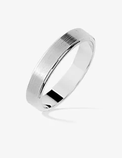 Alliance fantaisie or blanc 750 ‰ - Mariage