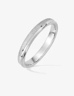Alliance fantaisie rainure argent rhodié 925 ‰ 3 mm SO OR