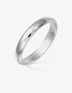 Alliance fil demi-jonc argent rhodié 925 ‰ 3 mm SO OR