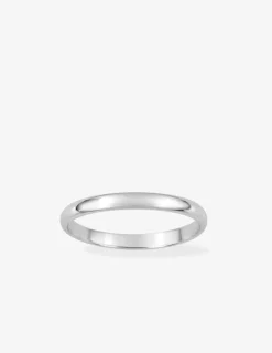 Alliance fil demi-jonc argent rhodié 925 ‰ 2,5 mm SO OR