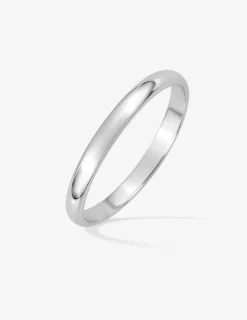 Alliance fil demi-jonc argent rhodié 925 ‰ 2,5 mm SO OR