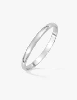 Alliance fil demi-jonc argent rhodié 925 ‰ 2 mm SO OR
