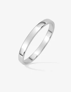 Alliance fonte ruban argent rhodié 925 ‰ 2 mm SO OR