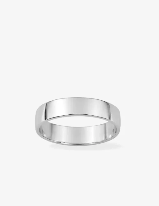 Alliance fonte ruban argent rhodié 925 ‰ 4,5 mm SO OR