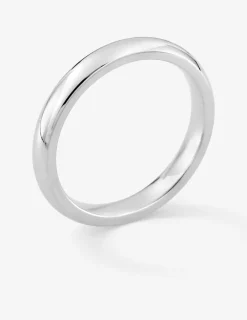Alliance jonc parisien 3 mm en or blanc 750 ‰ - Mariage