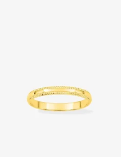 Alliance liseré fantaisie or jaune 750‰ 2,5 mm - Mariage