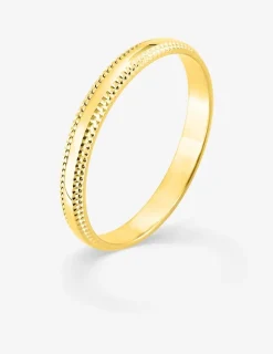 Alliance liseré fantaisie or jaune 750‰ 2,5 mm - Mariage