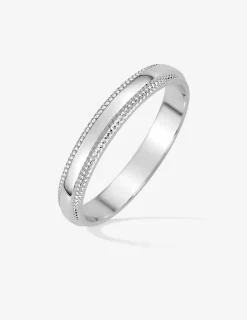 Alliance liseré fantaisie argent rhodié 925 ‰ 3 mm SO OR