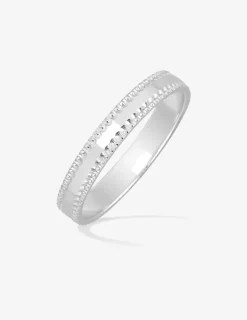 Alliance liseré perlé 3 mm argent 925‰ rhodié SO OR