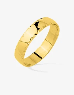 Alliance liseré triangulaire or jaune 750‰ 4 mm SO OR