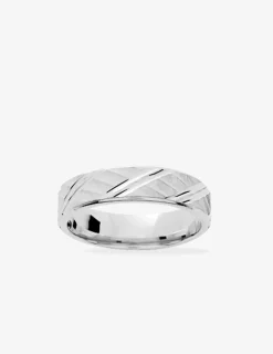 Alliance motifs géométriques argent rhodié 925 ‰ 5 mm SO OR