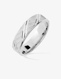 Alliance motifs géométriques argent rhodié 925 ‰ 5 mm SO OR