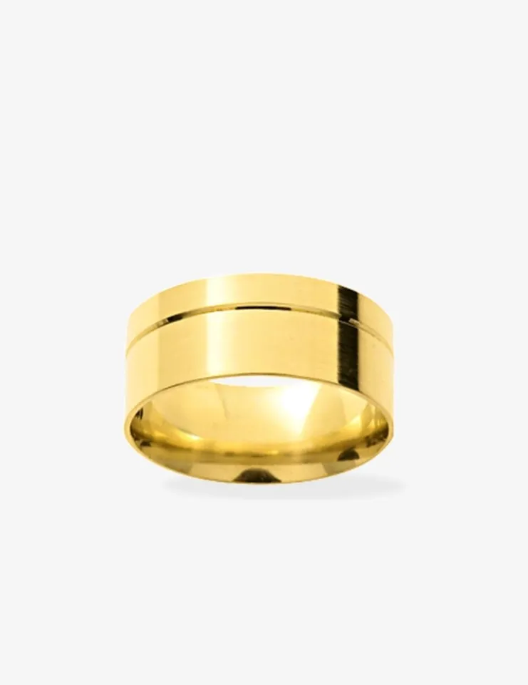 Alliance or 750 ‰ jaune ciselée 8 mm - Mariage