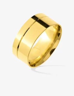 Alliance or 750 ‰ jaune ciselée 8 mm - Mariage