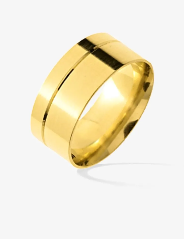 Alliance or 750 ‰ jaune ciselée 8 mm - Mariage