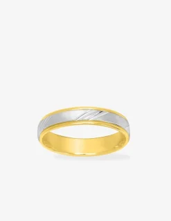Alliance or bicolore 750 ‰ contemporaine - Mariage