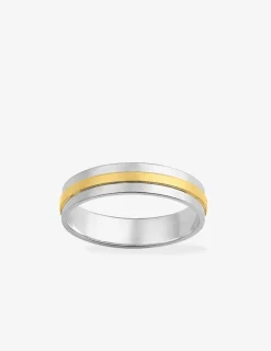 Alliance or bicolore 750 ‰ contemporaine - Mariage