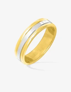 Alliance or bicolore 750 ‰ jaune et blanc - Mariage