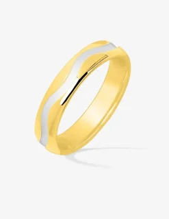 Alliance or bicolore 750 ‰ jaune et blanc - Mariage
