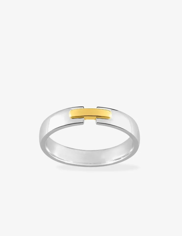 Alliance or bicolore 750 ‰ jaune et blanc - Mariage