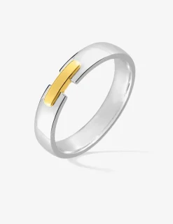 Alliance or bicolore 750 ‰ jaune et blanc - Mariage