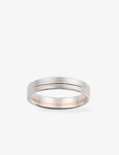 Alliance or bicolore 750 ‰ rose et blanc - Mariage