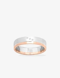 Alliance or bicolore jaune et rose 750 ‰ 4,5 mm - Mariage