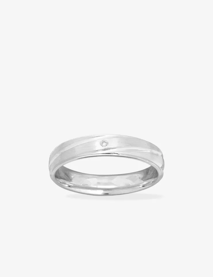 Alliance or blanc 750 ‰ 4 mm - Mariage