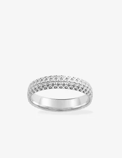 Alliance or blanc 750 ‰ contemporaine - Mariage