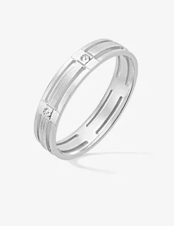 Alliance or blanc 750 ‰ contemporaine - Mariage