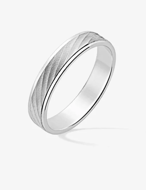 Alliance or blanc 750 ‰ contemporaine - Mariage