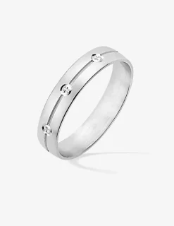 Alliance or blanc 750 ‰ contemporaine - Mariage