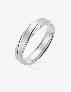 Alliance or blanc 750 ‰ contemporaine - Mariage