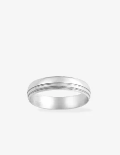 Alliance or blanc 750 ‰ contemporaine - Mariage