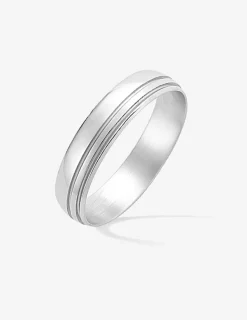 Alliance or blanc 750 ‰ contemporaine - Mariage