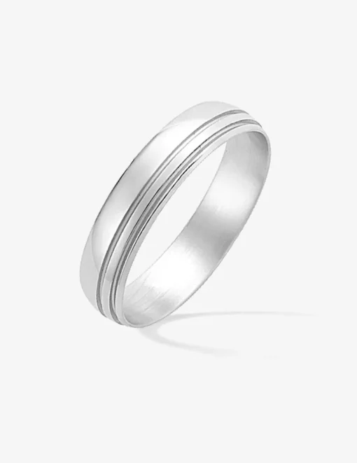 Alliance or blanc 750 ‰ contemporaine - Mariage