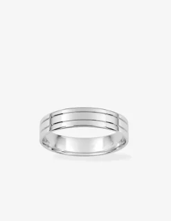 Alliance or blanc 750 ‰ contemporaine - Mariage