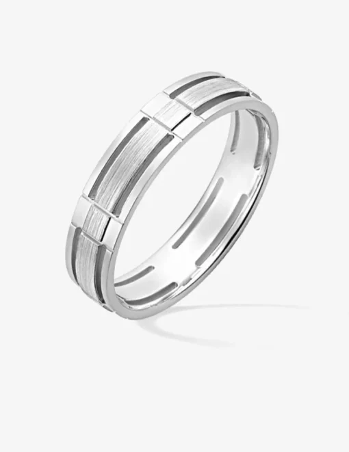 Alliance or blanc 750 ‰ contemporaine - Mariage
